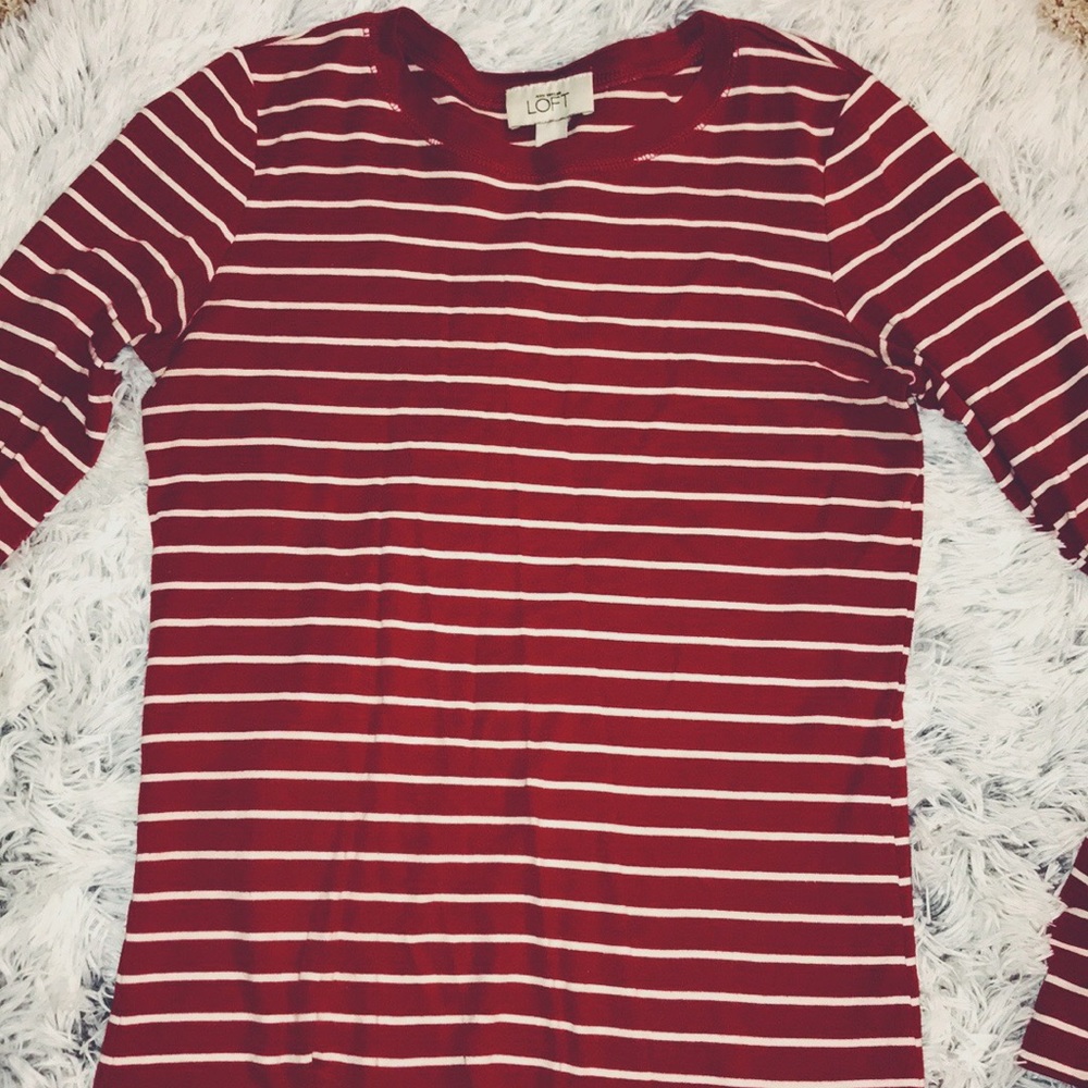 Stripped White & Red Long Sleeve